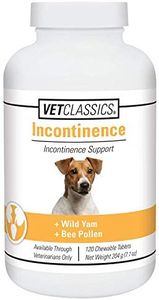 Vet Classics Bladder, Incontinence Support Dog Supplement – Supports Bladder Health for Dogs, Helps With Pet Incontinence – Includes Phytoestrogens, Botanicals – Chewable Tablets – 120 Ct.