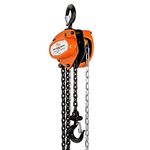 SuperHandy Manual Chain Block Hoist Come Along 1 TON 2200LBS Capacity 10FT Lift Heavy Duty Hooks Commercial Grade Steel for Lifting Pulling Construction Building Garages Warehouse Automotive Machinery