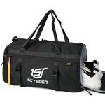 SKYSPER Gym Bag Small 30l, with Shoe Compartment & Wet Pocket, Sports Duffel Bag Travel Bag for Men Women, Weekender Bag Overnight for Gym Swimming Training