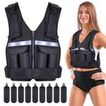 Adjustable Weighted Vest Weights Set: Sportneer 2 4 6 8 10 12 14 16 19Lbs weight vests 9 In 1 Fast Adjust Running Vest For Men Women Gym Home Workout Fitness Exercise Strength Training 2-19 Lbs