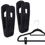 The Hanger Store 30 Black Clips for Velvet Flocked Hangers Trousers & Skirts - Choose Colour