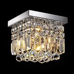 K9 Crystal Chandelier for Living Room Ceiling Light (8 inch, WarmWhite)(SQR-Patti)(AC)