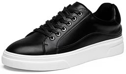 VOSTEY Men's Fashion Sneakers Classic Stylish Durable Mens Dress Sneakers Soft Black Shoes Casual Shoes for Men (BMY5011ACA Black 11.5)