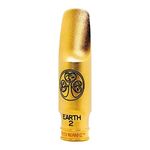 Theo Wanne Earth 2 Alto Saxophone Pro-Level Mouthpiece - 24 Carat Gold Plated - Long Roll Over Baffle - Medium-Bright Sound - Small Chamber Includes Reed Replacer Cap