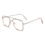 Dervin Blue Light Blocking Blue Cut Zero Power anti-glare Retro Square Eyeglasses, Frame for Eye Protection from UV by Computer/Tablet/Mobile/Laptop (Orange)