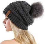 Queenfur Knit Slouchy Beanie for Wo