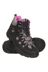 Mountain Warehouse Adventurer Womens Waterproof Boots - Durable Hiking Shoes, Breathable, Synthetic Upper, Mesh Lining, Cushioned Footbed - Ideal for Walking & Trekking, Black, Womens Shoe Size 6 UK