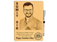 GFTBX Personalized Incredible Gift For Teacher Wooden Photo Diary & Pen (21x15 Inches)