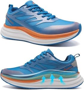 OrthoComfoot Men's Orthopedic Road Running Shoes:Comfortable Tennis Shoes Hammer Toes and Neuropathy, Shock Absorbent Outdoor Sport Driving Working Hiking Walking Sneakers Blue Size 13