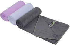 KinHwa Absorbent Workout Towels for Gym Soft Gym Towels for Sweat Microfiber Sports Towel Perfect Size for Workouts, Hot Yoga, Running, Biking or Camping 16inch x 31inch 3 Pack
