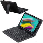 Navitech Black Keyboard Case Compatible with The Samsung Galaxy Tab E SM-T560 9.6-Inch Tablet PC