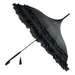 Soake Boutique Frilled Pagoda Umbrella in Black