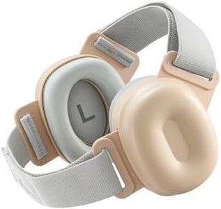 Eggiehug Baby Hearing Protection Earmuffs, 25dB, CE, 25° Headband, Oatmeal