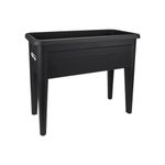 elho Green Basics Grow Table Xxl 75 - Planter for Outdoor & Grow your Own - Ø 75.5 x H 65.1 cm - Black/Living Black