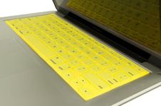 Kuzy 13-inch Silicone Keyboard Skin Cover for MacBook Pro, iMac and MacBook (Yellow)