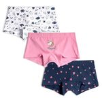 ARIEL Girls Cotton Boyshorts (Pack of 3)(AR-GirlsShorts-Unicorn-910-P3_Multicolored_9 Years-10 Years)