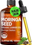 Gya Labs Organic Moringa Oil for Skin - 100% Natural Moringa Oil for Hair Growth - Cold Pressed Moringa Oil Organic for Face, Scalp, Nourishing & Revitalizing (100ml)