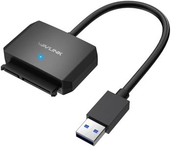 WAVLINK USB3.0 to SATA III Hard Drive Adapter Cable, SATA to USB A 5Gbps Converter, External Hard Drive Connector for 2.5"/3.5" HDD/SSD, Power Adapter Not Included (Updated Version)