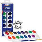 Prang Washable Watercolor Set, 16 Classic Colors with Brush, Assorted Colors (16016)