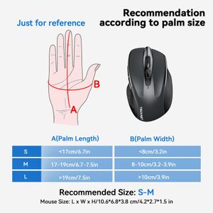 TECKNET Bluetooth Mouse – 4800DPI, Grey Wireless Computer Mouse