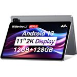 ALLDOCUBE 11 inch Tablet, 2000x1200 Display iPlay60 Android 13 Gaming Tablet, 12GB RAM 128GB ROM 1TB Expand Tablet, Widevine L1 NFE, 7000mAh, 5MP + 16MP, 4G LTE, GPS Android Tablet for Adults