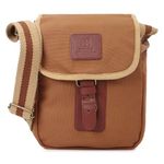 Swiss Military Cama Canvas Sling Bag for Women, Men| Mobile Sling Bag for Women, Men with Buckle Lock, Adjustable Shoulder Strap, Mesh Zip Pockets, Ideal For Travel And Leisure, 2.2L, Beige, 1