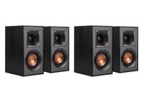 Klipsch Reference R-41M Bookshelf Speakers (2 Pairs - 4 Speakers, Black)