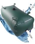 FoundGo 110L Water Storage Bladder, Large Capacity Water Containers, Foldable Water Storage Tank, Portable Vinyl Water Storage Barrel for Agricultural Irrigation, Garden, Green