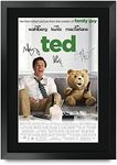 HWC Trading FR A3 Ted 1 Movie Poster Mark Wahlberg, Mila Kunis, Seth Macfarlane Gifts Printed Poster Signed Autograph Picture for Movie Memorabilia Fans - A3 Framed