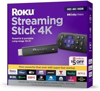 Roku Streaming Stick 4K Streaming Device 4K/HDR/Dolby Vision with Voice Remote and TV Controls