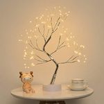 Firefly Bonsai Tree Light - 20'' Artificial Fairy Light Spirit Tree Lamp with 108 LED Lights - USB/Battery Touch Switch, Deco of Children's Room, Bedroom, Living Room, Party Wedding and Christmas