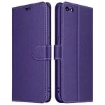 ELESNOW Case for iPhone 6 Plus / 6S Plus-5.5", Premium Leather Wallet Flip Cover [Full Lens Protection] [Magnetic Closure] Compatible with Apple iPhone 6 Plus / 6S Plus (Purple)