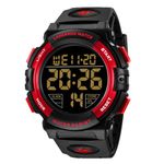 Digital Watch, Mens Digital Watch Military Watches for Men 18ATM Waterproof Outdoor Sports Watch with Light/Alarm/Date/Shockproof/Chronograph, Gift China