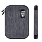 Luxtude Electronics Travel Organiser, Compact Cable Organiser Bag, Portable Cable Tidy Bag, Travel Cable Case Tech Organiser Pouch for Electronic Accessories, USB, SD, Charger, Drive