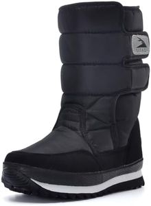 DADAWEN Women's Waterproof Frosty Snow Boot Black US Size 5