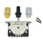 KAISH Heavy Duty 3 Way Guitar Pickup Lever Switch Pickup Selector Switch for Strat Tele with 3x Plastic Top Hat Tips