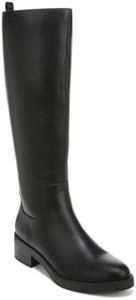 LIFE STRIDE Womens Black Wide Calf Padded Blythe Almond Toe Block Heel Zip-Up Riding Boot AU Size 10