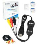 UCEC VHS to Digital Converter Kit, Video Capture Device, VCR to Digital Converter, USB 2.0 Audio Capture Grabber for Tape Player Camcorder Camera PC TV, Fit for Mac OS Windows