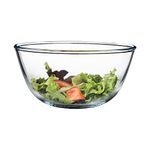 Simax 2.6 Quart Glass Mixing Bowl: Large Glass Bowl - Microwave & Oven Safe Bowls - Borosilicate Glass Serving Bowl - Glass Bowls for Kitchen - Clear Mixing Bowls for Cooking, Baking, Salad - 2.6 Qt