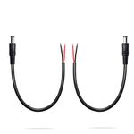 GINTOOYUN 2 Pack DC6330 Power Pigtails Cable, DC 6.3mm x 3.0mm Male Plug Jack to Bare Wire Open End, 1FT Power Supply Replacement Repair Cord, for All-in-one Computer, 30cm