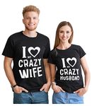 Tstars Love My Husband Wife Matching Shirts for Couples Him & Her Gifts Couple Outfits Man Black X-Large/Woman Black Medium