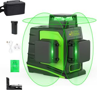 Huepar 360° Green Laser Level – Self-Leveling Cross Line Tool