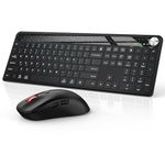 Wireless Keyboard and Mouse Combo, J JOYACCESS 2.4G USB Keyboard and Mouse Wireless, Ergonomic Wireless Keyboard Mouse Combo,Computer Keyboard Compatible with Most OS/PC/Window/Mac- Black