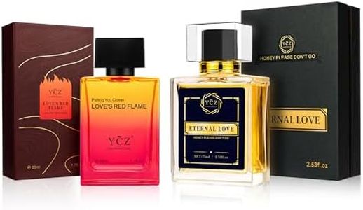 Ycz Cologne for Men Set, 1.7oz(50ml) Bottled Borrowing Fire & Carnival Men Perfume, Sophisticated Woody Rose Patchouli, Highquality Long Lasting Perfume, Sleek Bottle Design for Christmas Gifts Ideal