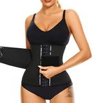 LAZAWG Waist Cincher for Women Waist Trimmer Shaper Workout Girdle Tummy Control Hourglass Waist Trainer Black