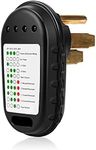 WELLUCK 50 AMP RV Circuit Analyzer, 50A 125V/250V Pedestal Tester with LED Indicator Light 14-50P 50 amp Tester Plug for Campers, Travel Trailers (ETL Certified)