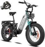 Cyrusher Aluminum Electric Bike 1500W, 20Inch Kommoda City Ebike, 28Mph 48V 20Ah 75Mile, Full Suspension, Dual Disc Brakes, 4.0inch Fat Tires, Gray