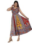 Arihant Collection|| Women Maxi Dress ||Jaipuri Printed Maxi Rajasthani Traditional Cotton Long Midi Maxi Dress||Dresses for Women Multicolour