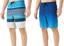 TEX2FIT 2-Pack Men's Swim Shorts wi