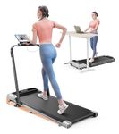 TOPUTURE Foldable Walking Pad with Incline, 2 in 1 Folding Treadmill Under Desk Treadmill for Home/Office, Portable Compact Treadmill with Remote Control, 300lbs Capacity, APP & LED Display